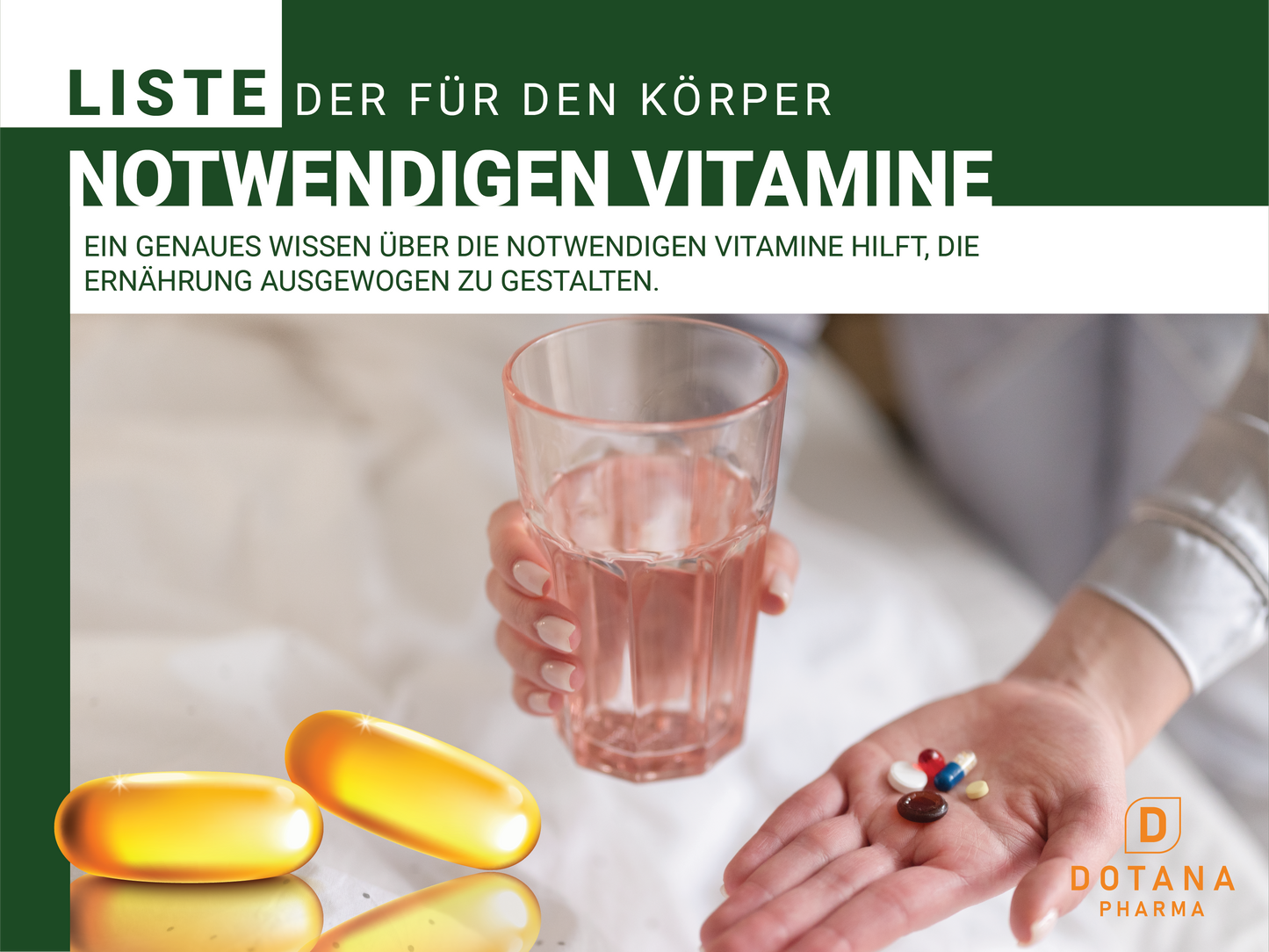 Liste der notwendigen Vitamine für den Körper!